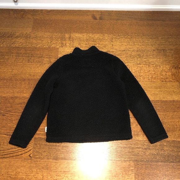 Abercrombie Black Sherpa Quarter Zip Size M - Picture 2 of 3